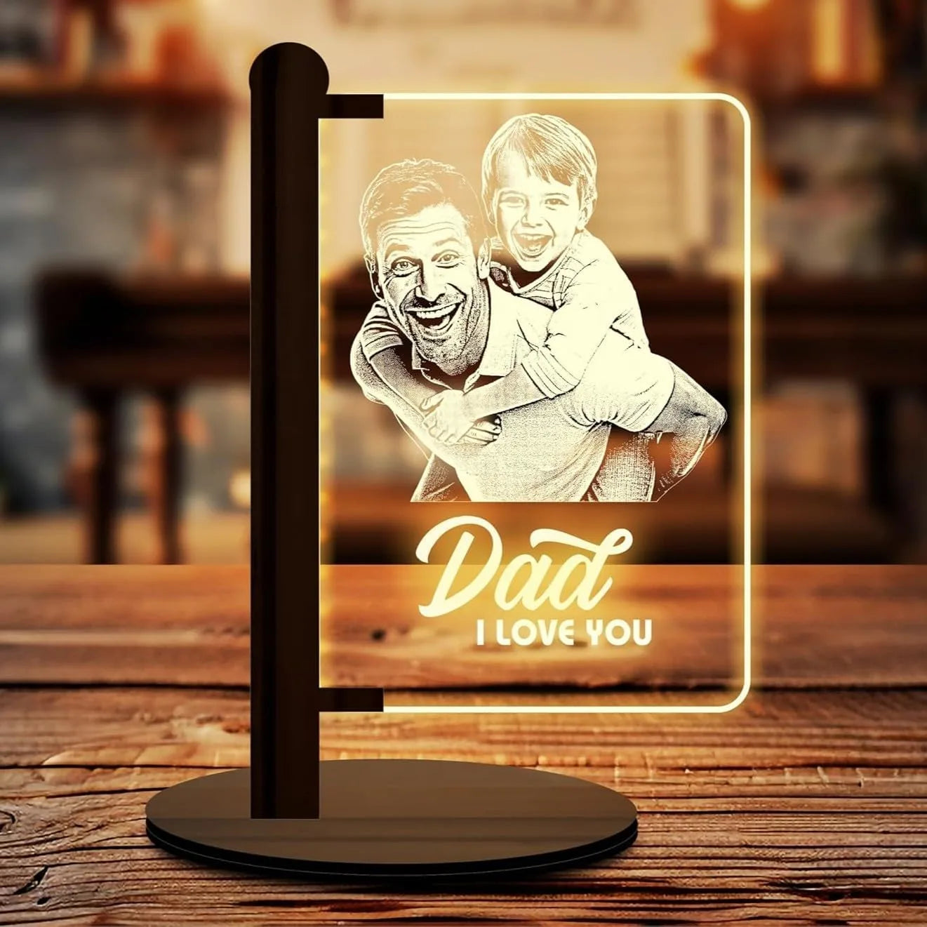 Dad & Me Lamp - Personalized gift for Father's Day