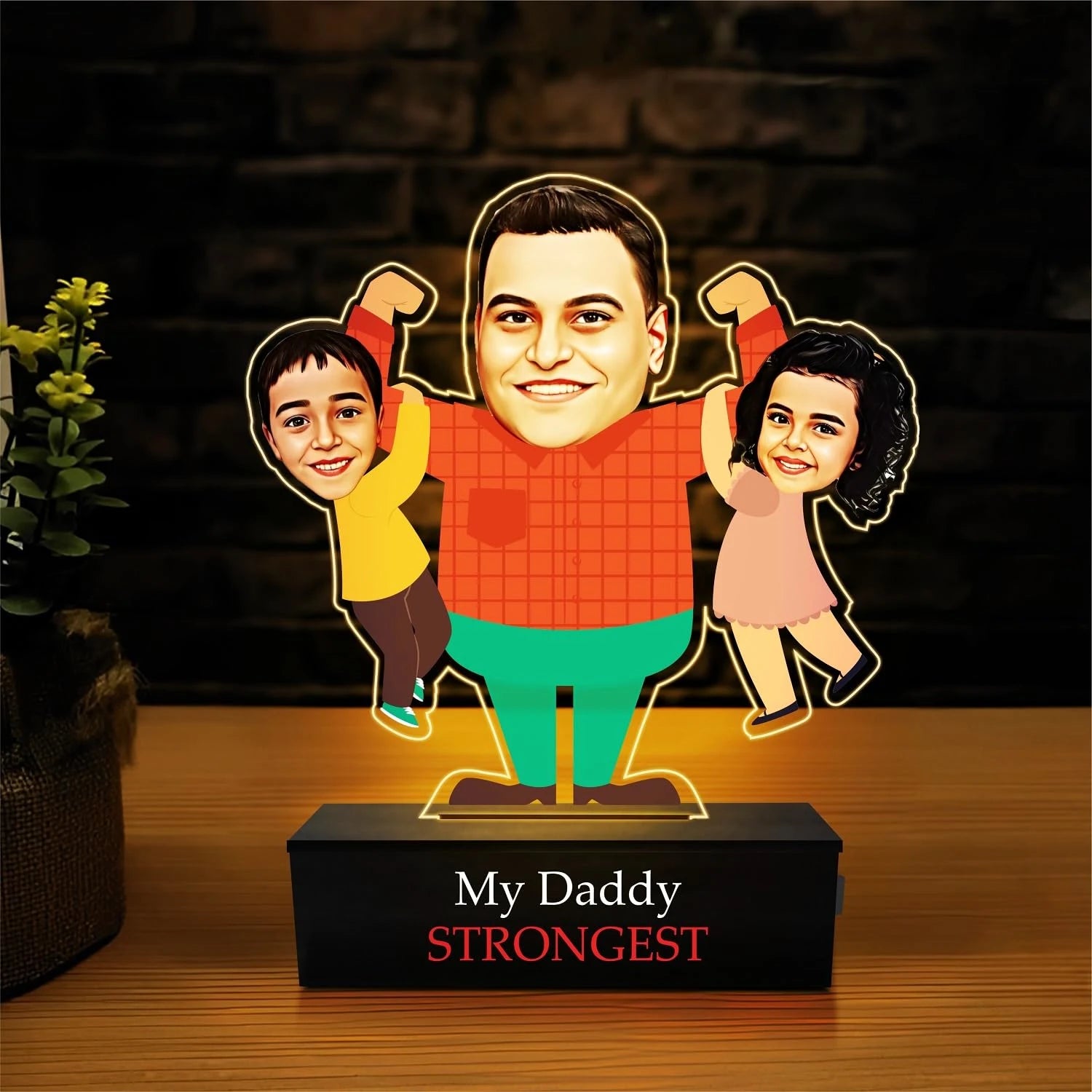 Strongest Daddy – Photo Caricature for Dad