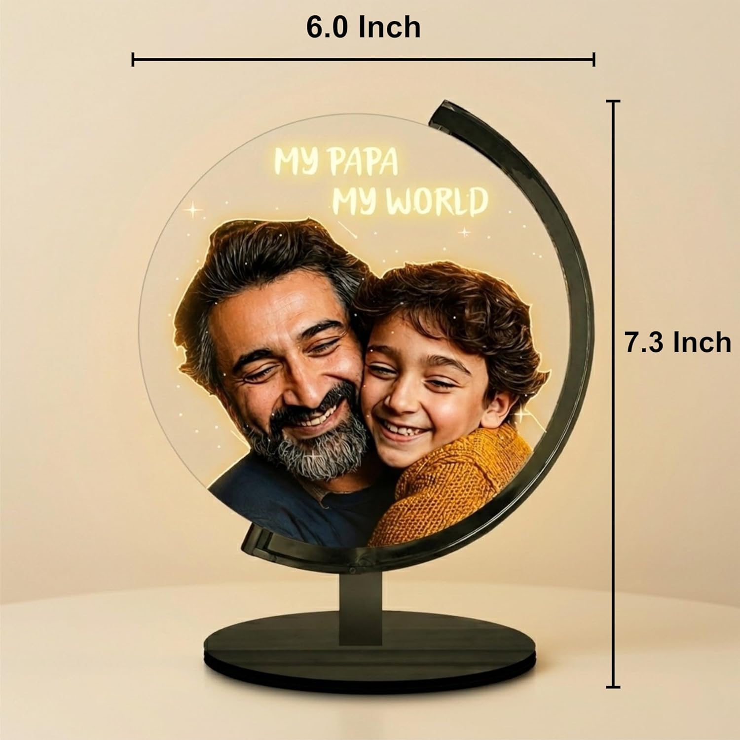 Beloved Dad: Personalized Photo Lamp for Dad