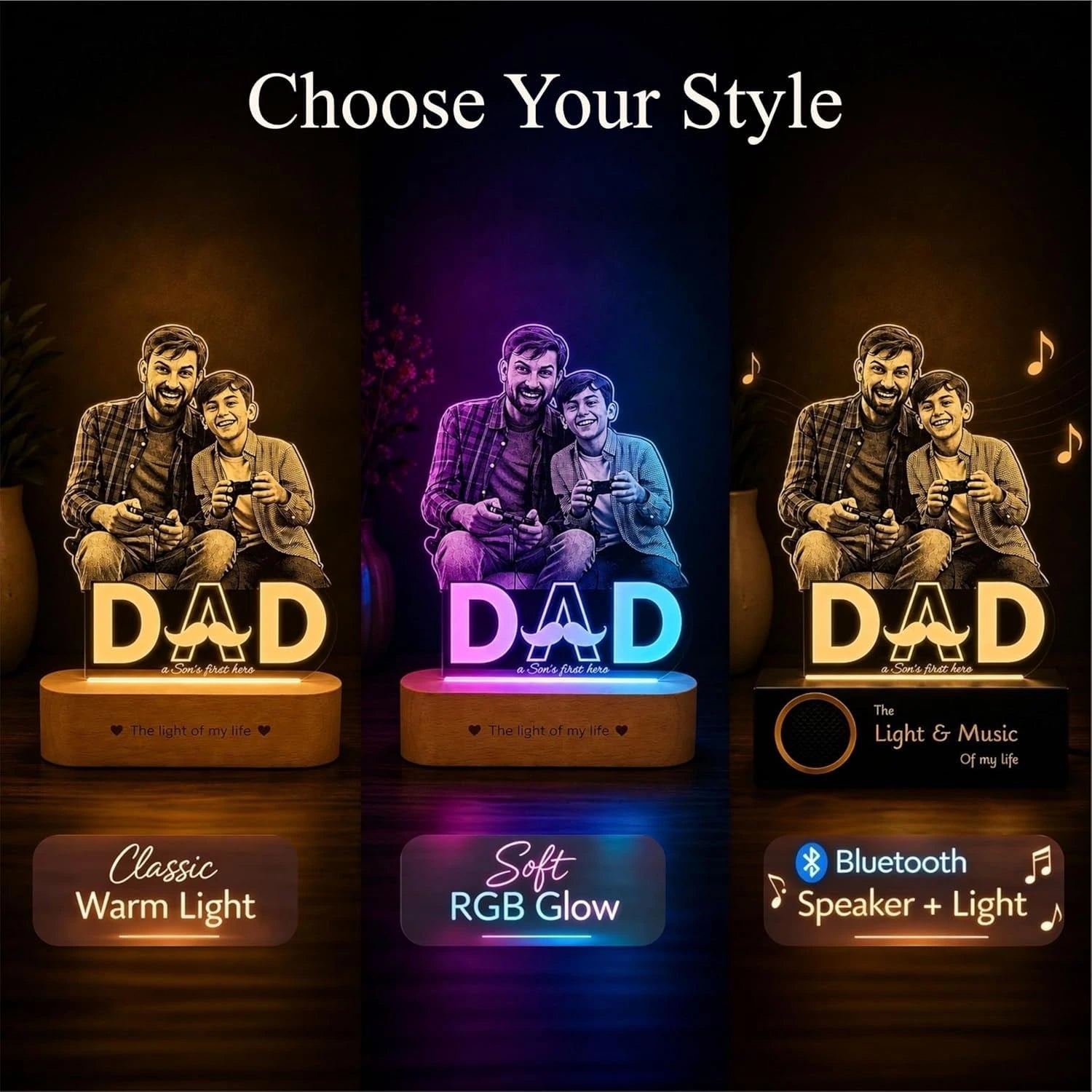 Best friend dad – Father’s day photo lamp