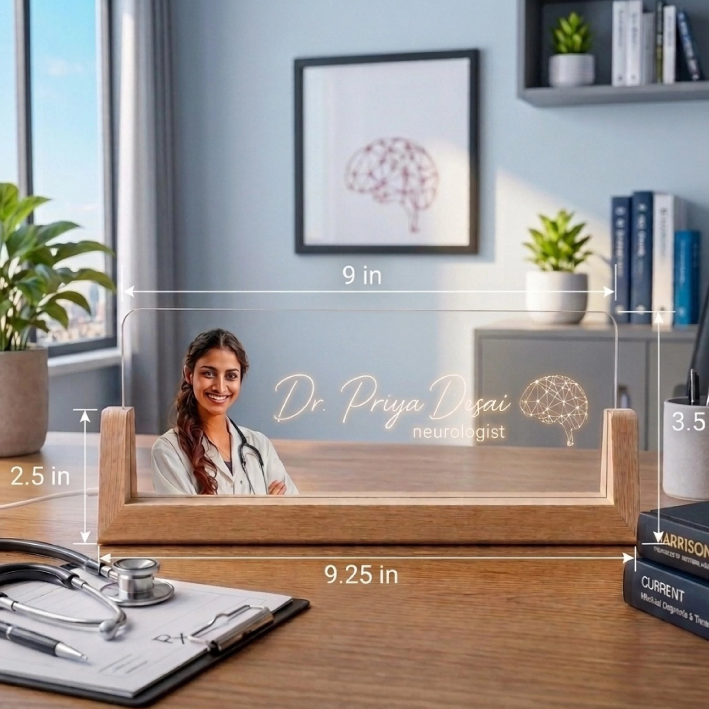 Personalized Neurologist LED Name Lamp | Custom Doctor Desk Decor