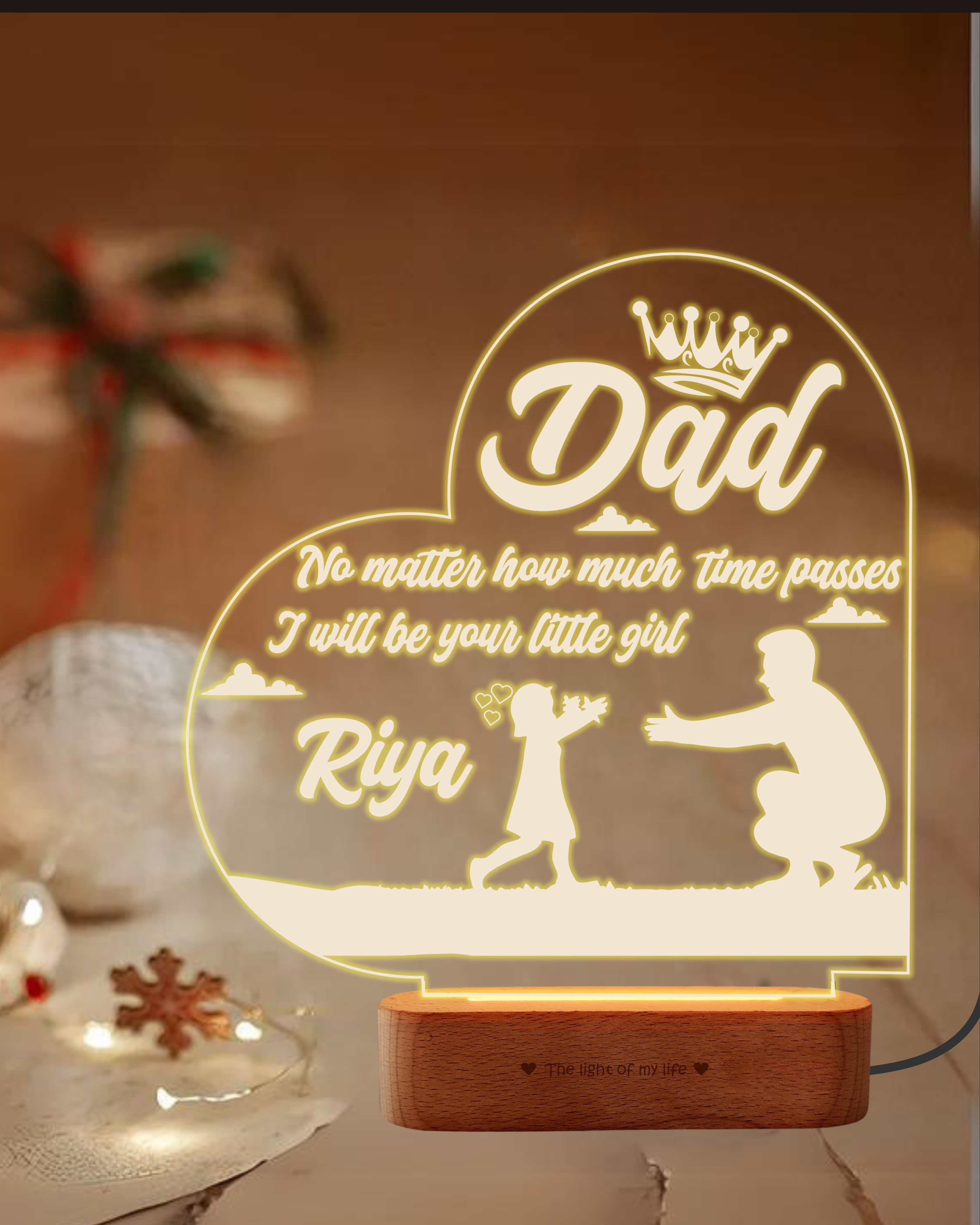 A Daughter's Promise Lamp - Gift For Father