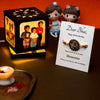 Nostalgia Photo Lamp + Photo Rakhi Gift + chocolates