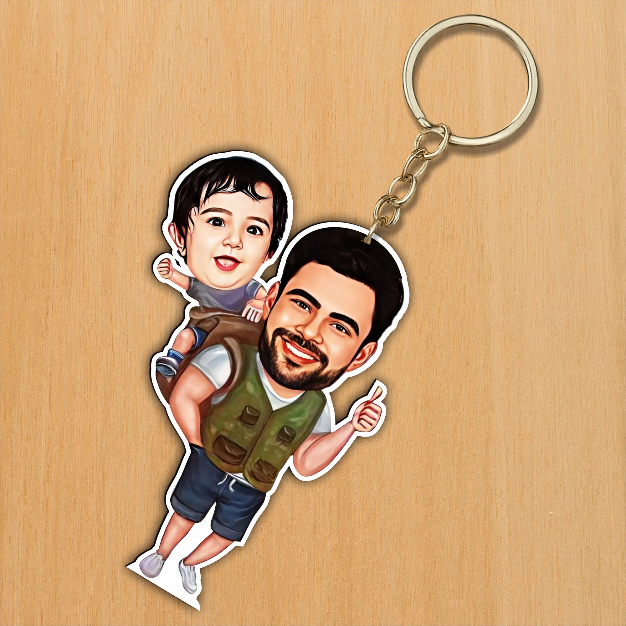 Fun Loving Dad Photo Caricature