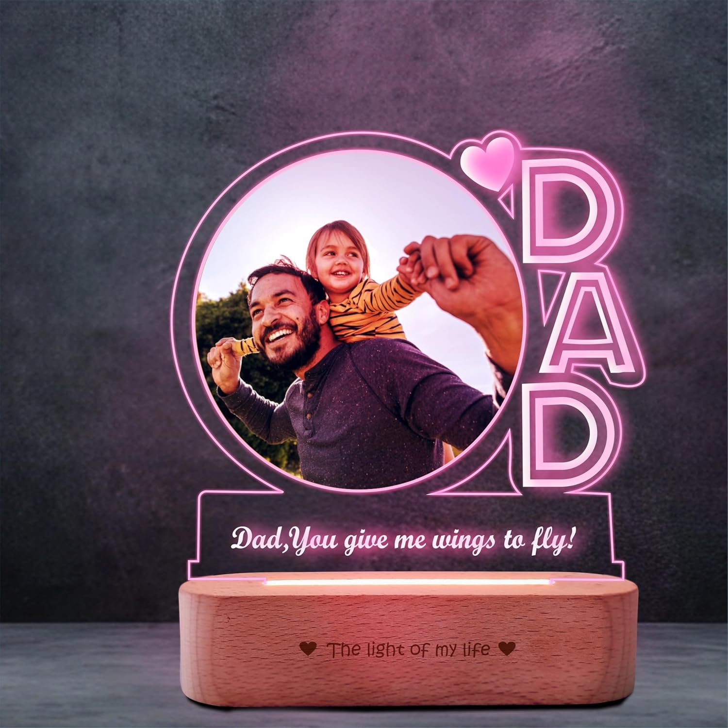 Dad & Me Lamp: Dad's Special Photo Frame Lamp