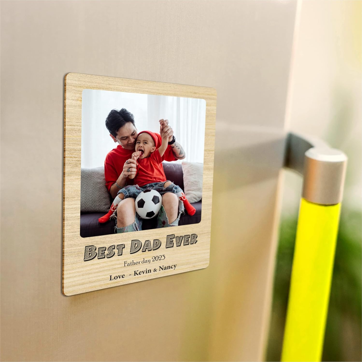 ZOCI VOCI Best dad ever Fridge Photo Magnet Father's Day Gift