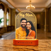 Gift for Husband – “My Man, My Everything” Personalized Photo Lamp | Romantic Acrylic LED Night Light with Wooden Base | Anniversary, Birthday & Valentine Gift