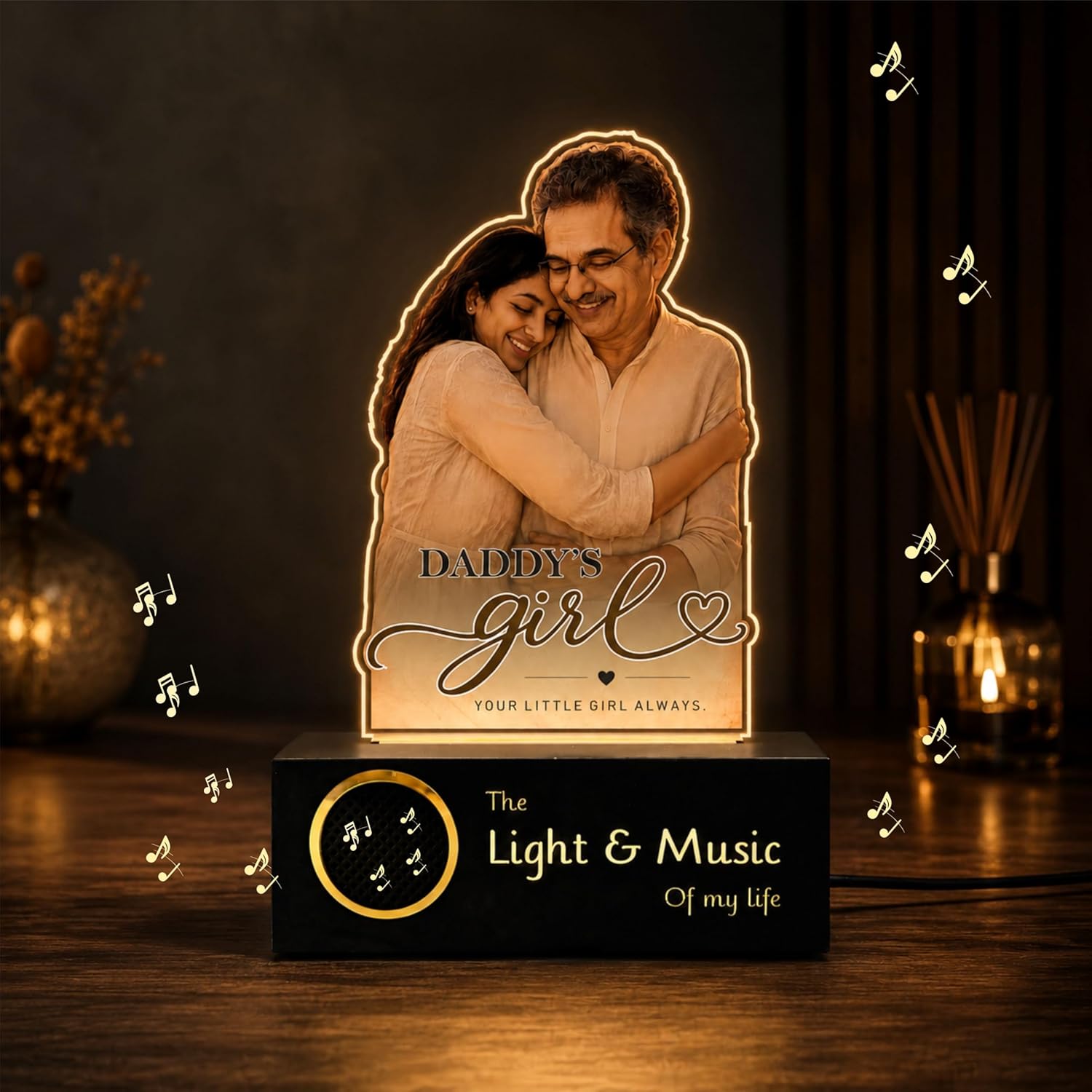 Daddy’s Girl Personalized Photo Lamp for Dad