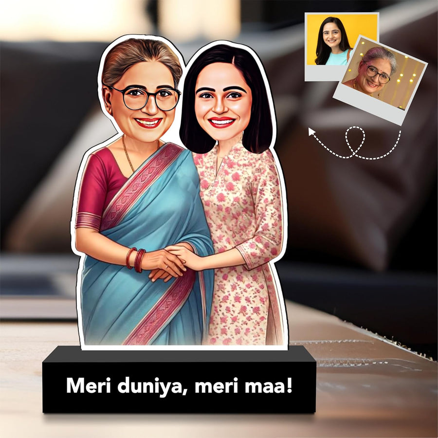 Meri Duniya – Personalized Gift for Mom from Daughter | Custom Caricature Keepsake
