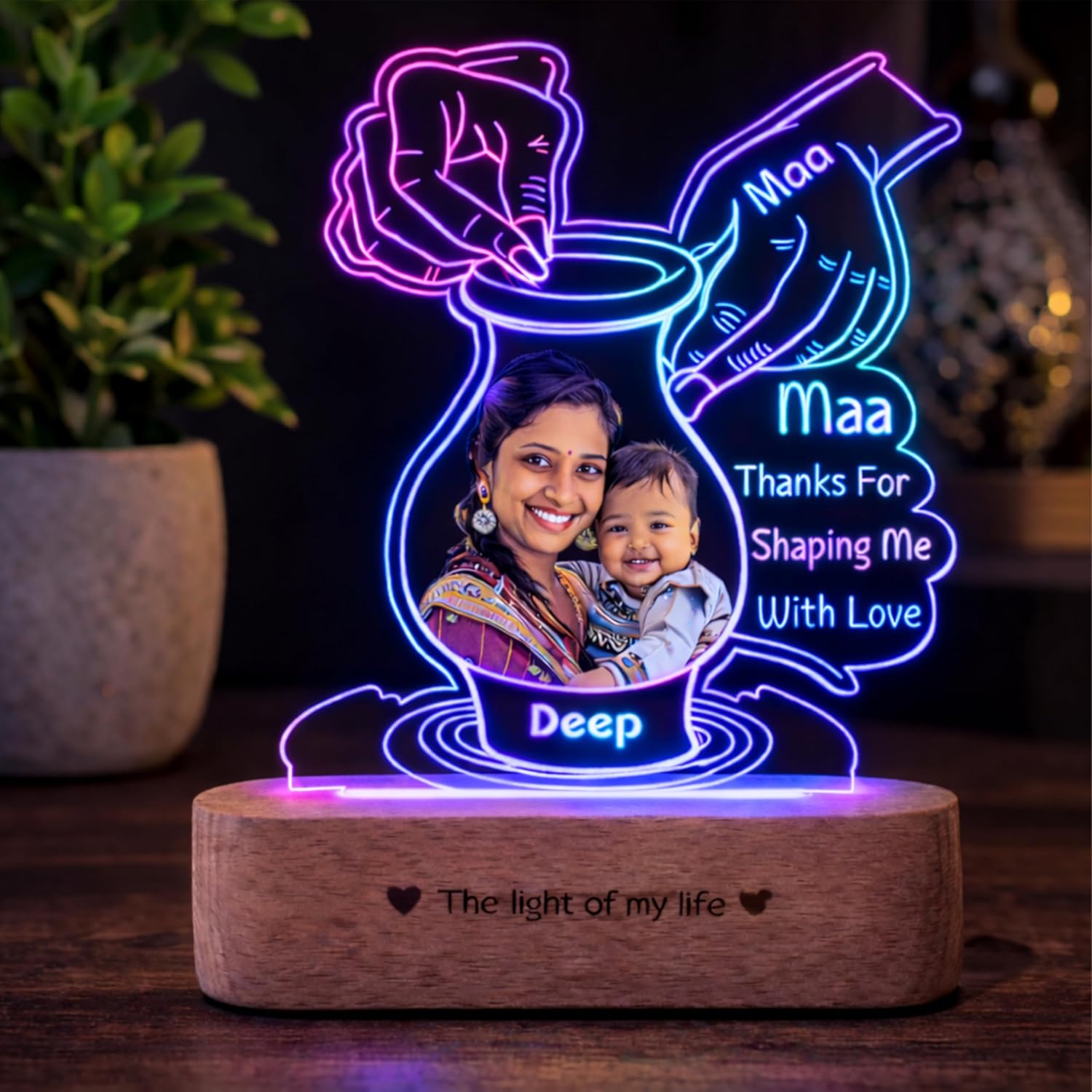 Mother’s Day Keepsake – Personalized Pottery-Themed Gift with Photo