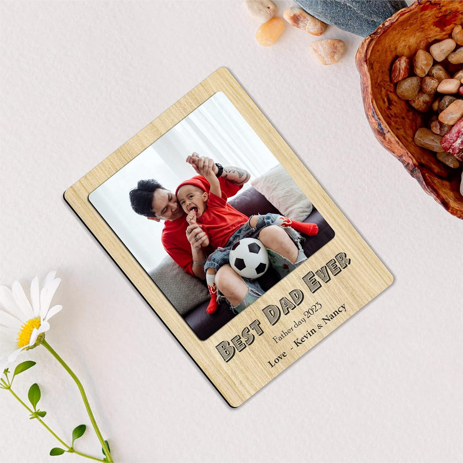 ZOCI VOCI Best dad ever Fridge Photo Magnet Father's Day Gift
