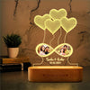 Anniversary Gift - Heart Lamp With Names and 2 Photos