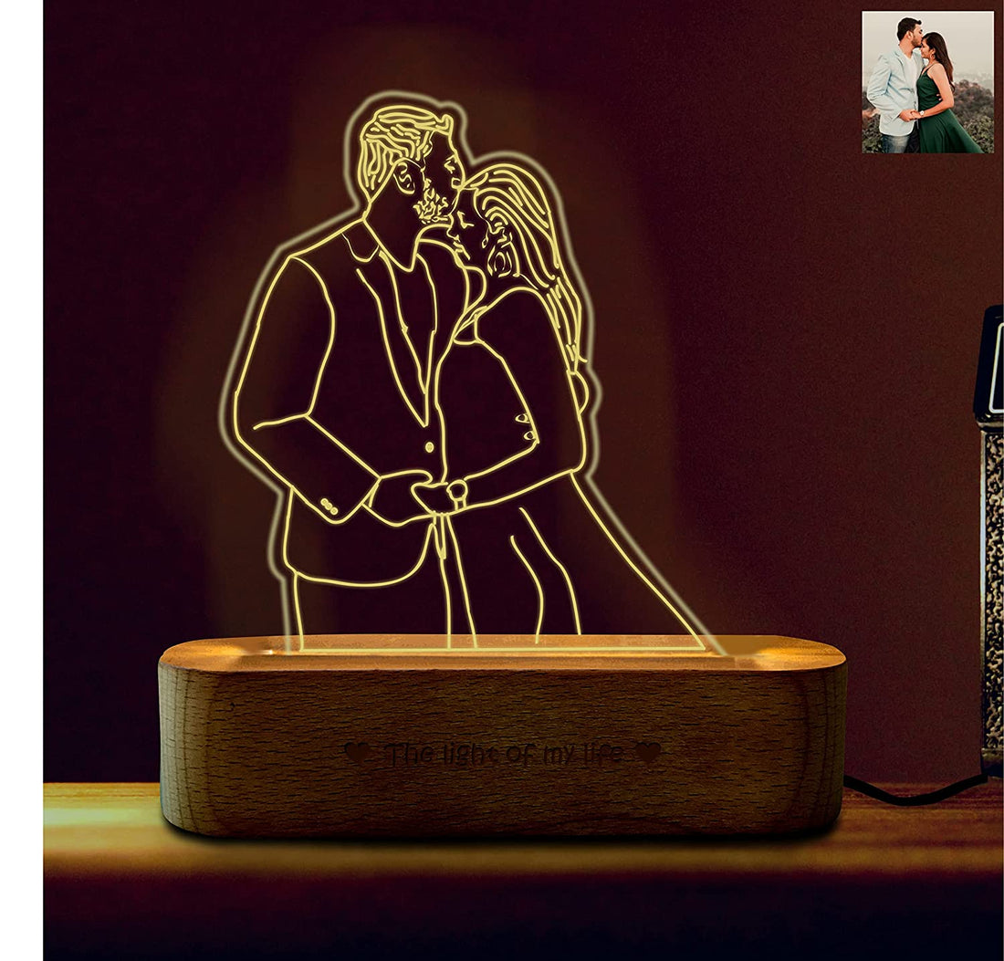 Line Art Photo Lamp – Valentine’s day gift