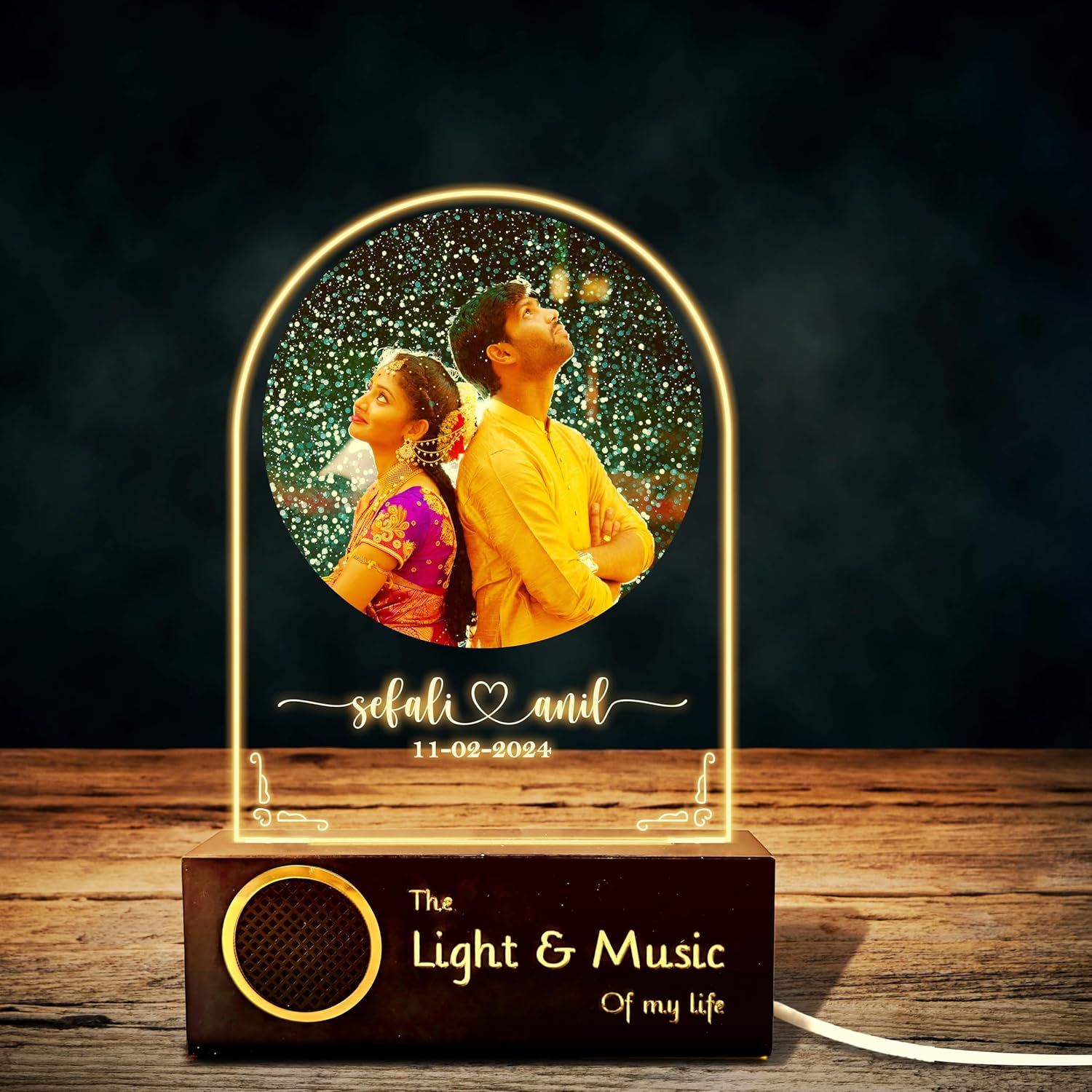 Full Moon Photo Lamp – 1st Anniversary Gift