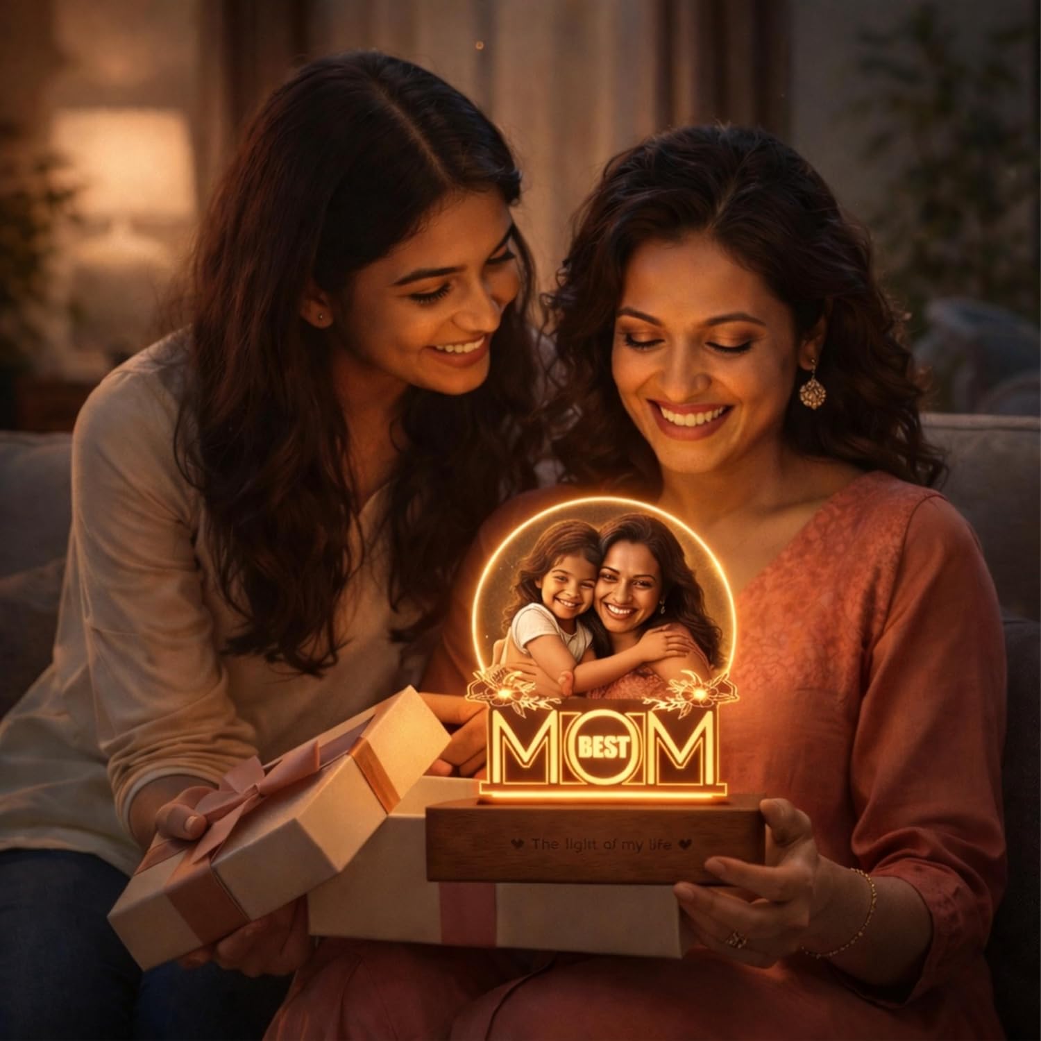 Best MOM – Personalized Acrylic Photo Lamp