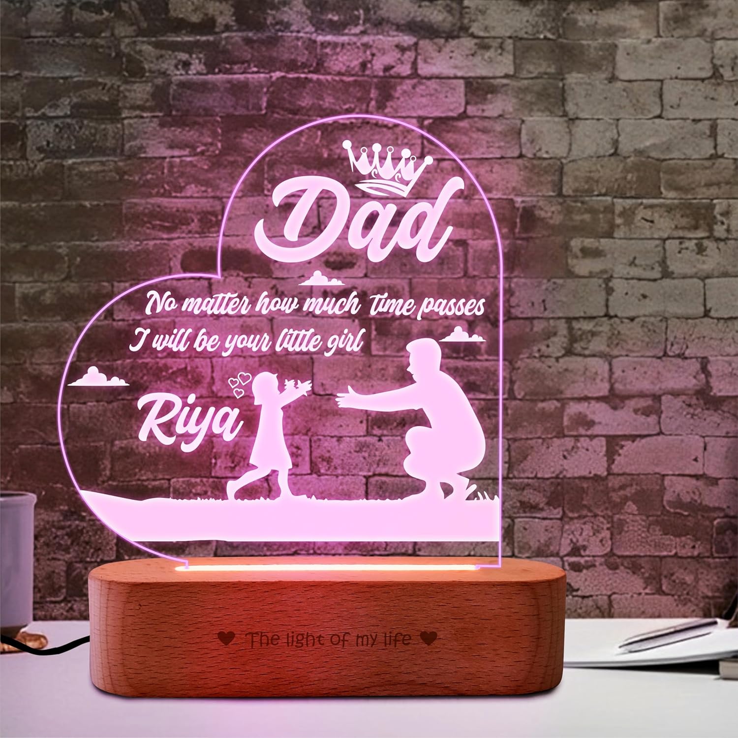 A Daughter's Promise Lamp - Gift For Father