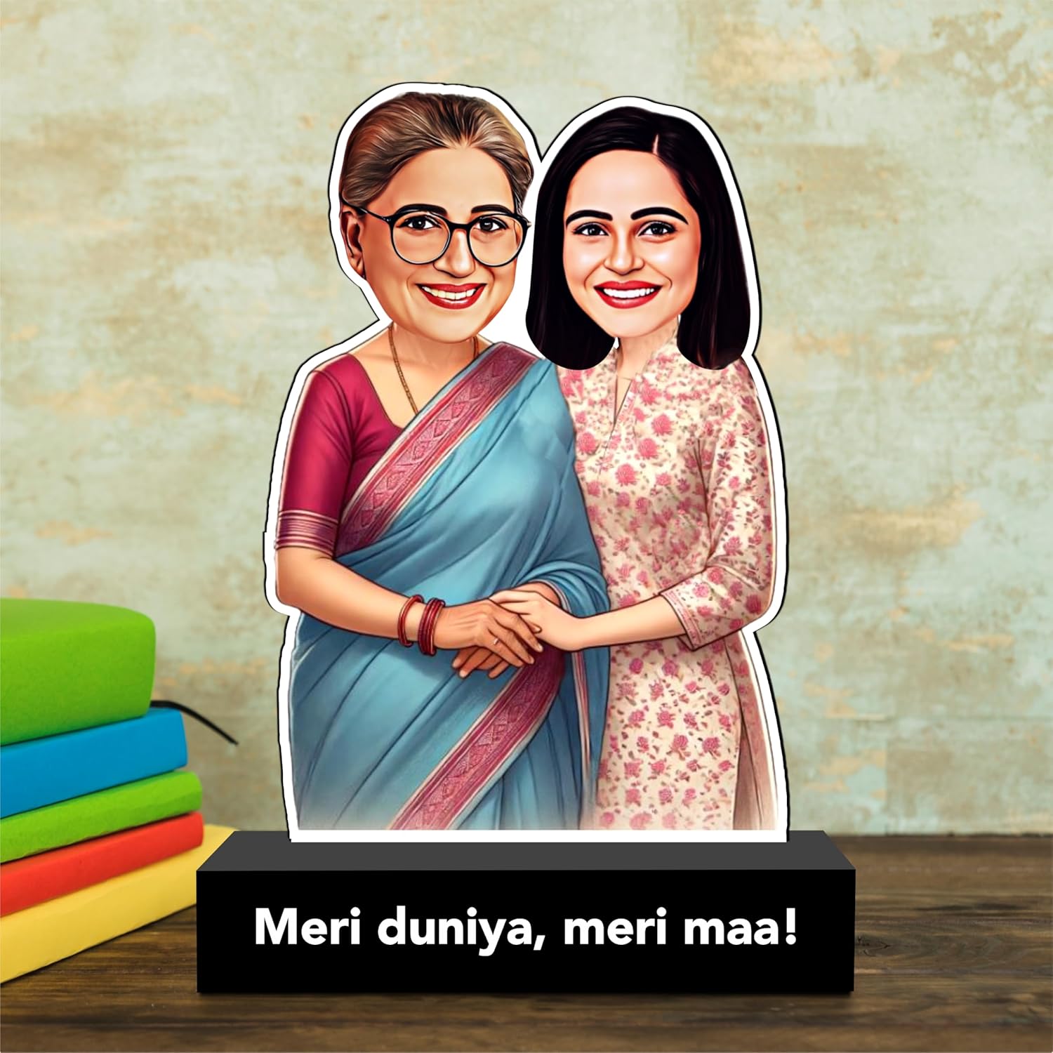 Meri Duniya – Personalized Gift for Mom from Daughter | Custom Caricature Keepsake