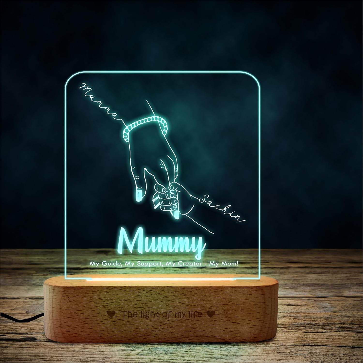 Guiding Light: Personalized Mom & Child Lamp