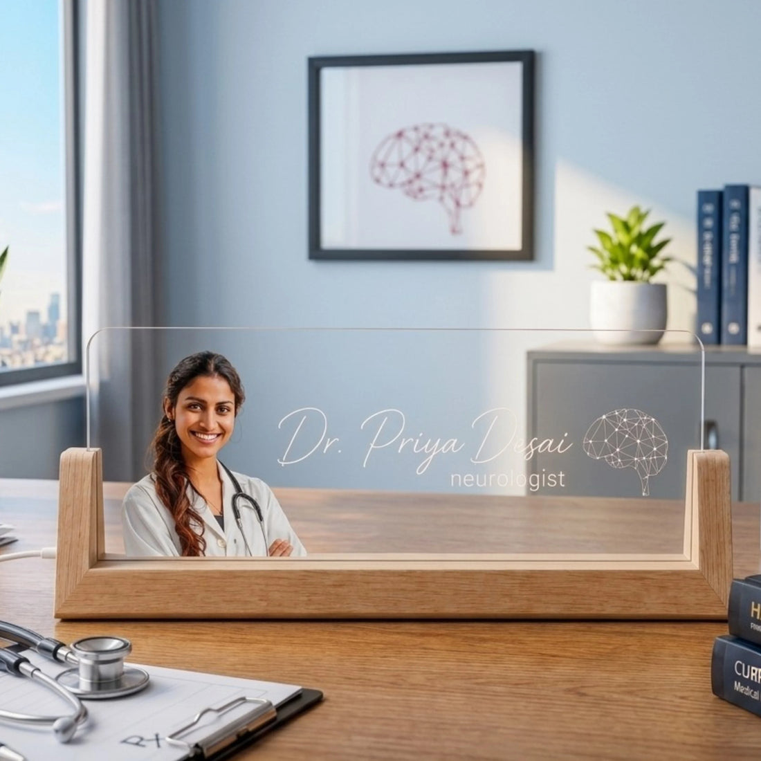 Personalized Neurologist LED Name Lamp | Custom Doctor Desk Decor