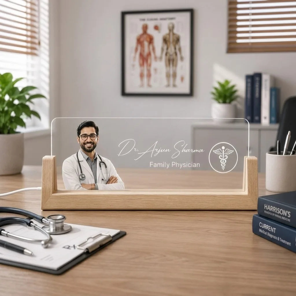 Personalized Doctor LED Name Lamp | Custom Physician Desk Decor