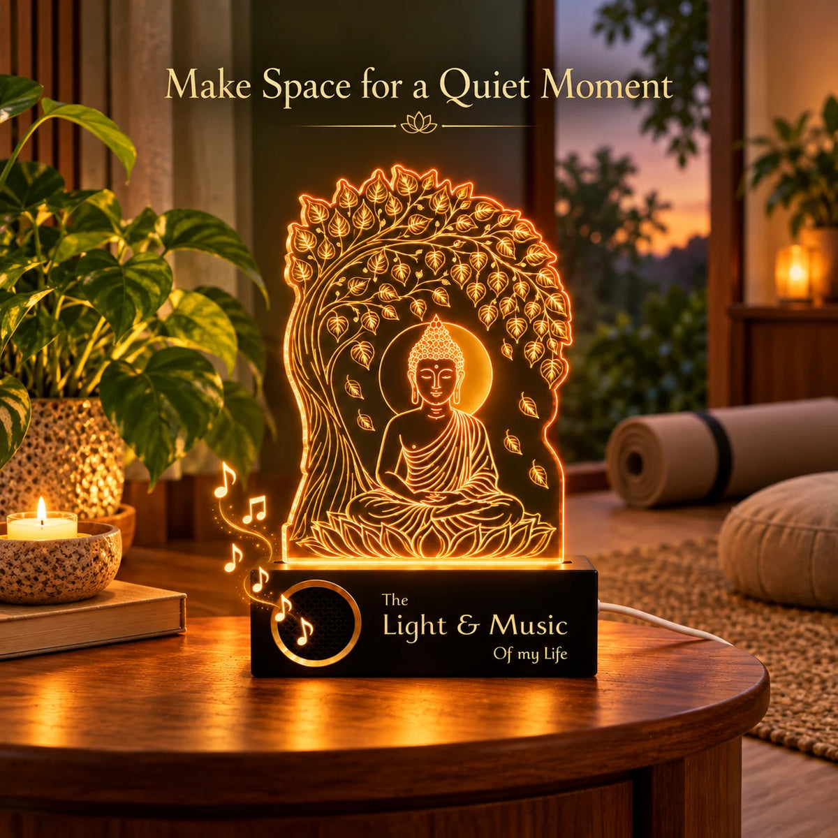 Buddha Statue LED Lamp for Home Decor – Gautam Buddha Night Light