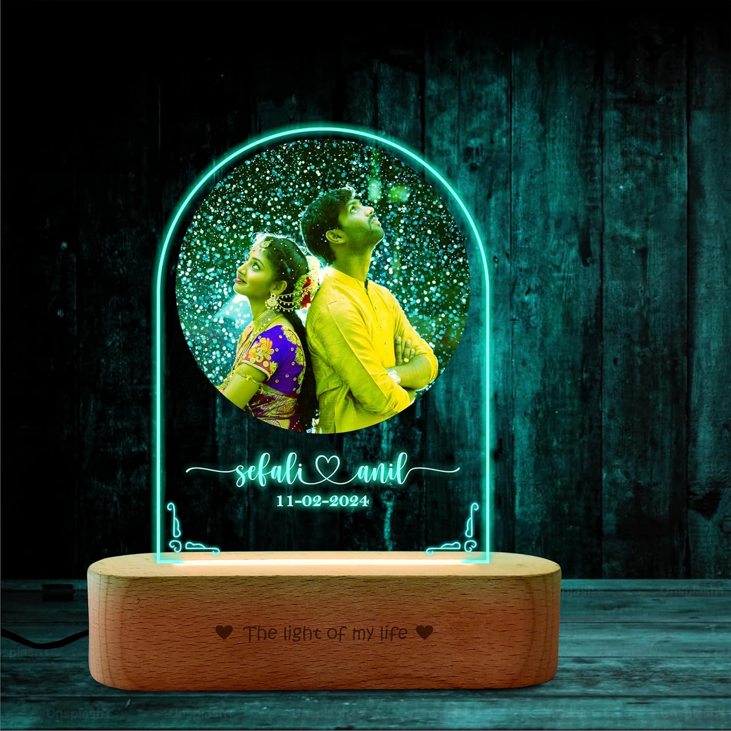Full Moon Photo Lamp – 1st Anniversary Gift
