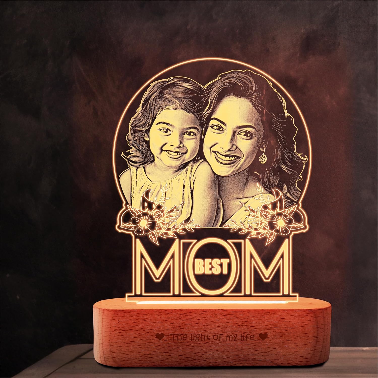 Best MOM – Personalized Acrylic Photo Lamp