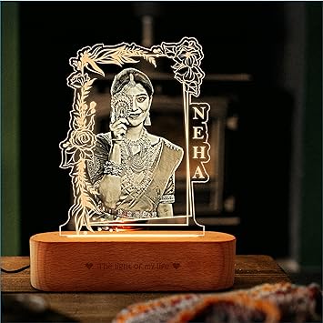 Wedding Gift for Bride – Photo Engraved Lamp