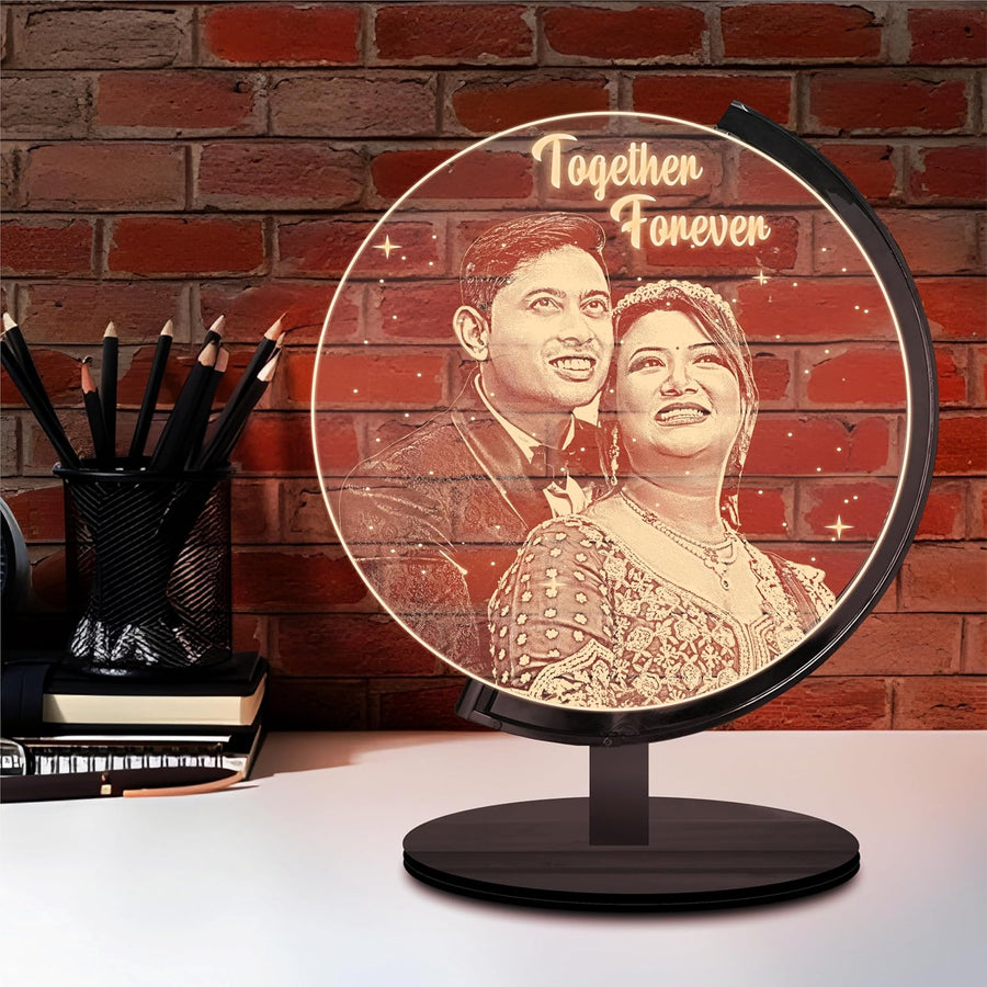 Personalized LED Acrylic Photo Lamp - Custom Night Light Gift for Family, Mom, Dad, Sister & Couples