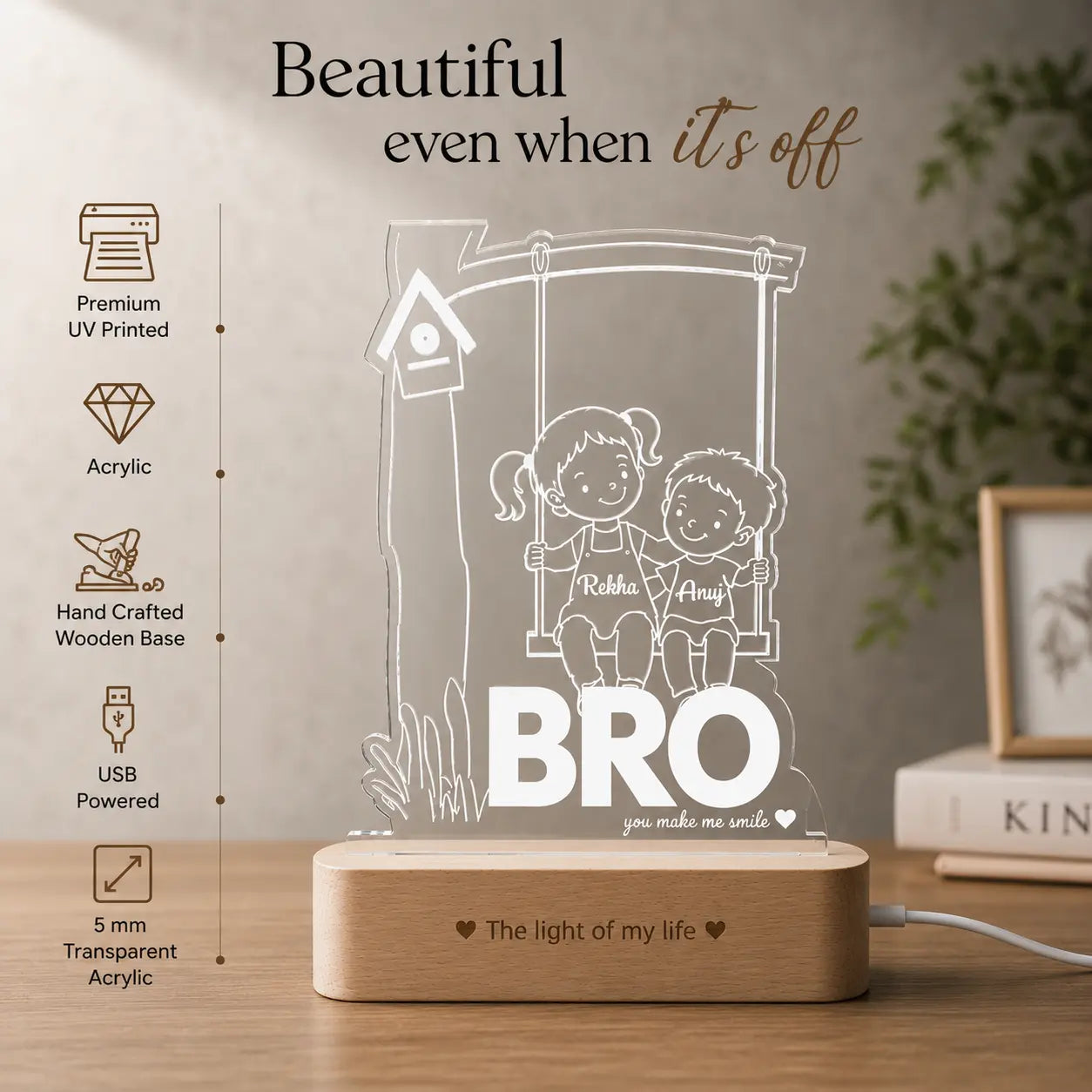 Raksha bandhan gift for brother - Bro Lamp