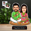 Rakhi Rituals – Personalized Brother-Sister Caricature | Custom Photo Rakhi Gift Standee (7x4