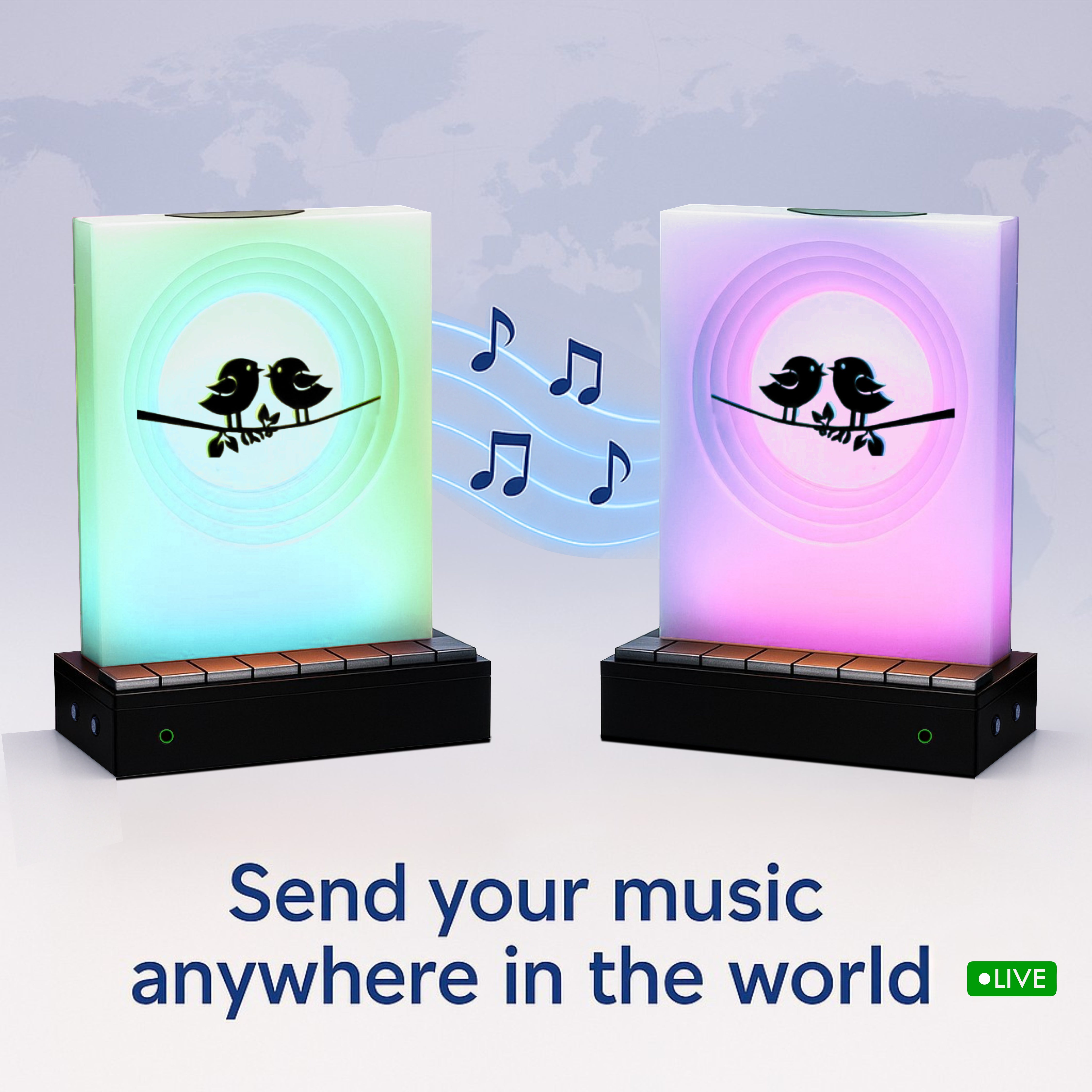 Telepathy Music - Stay Connected Music Lamps (2 Lamps)