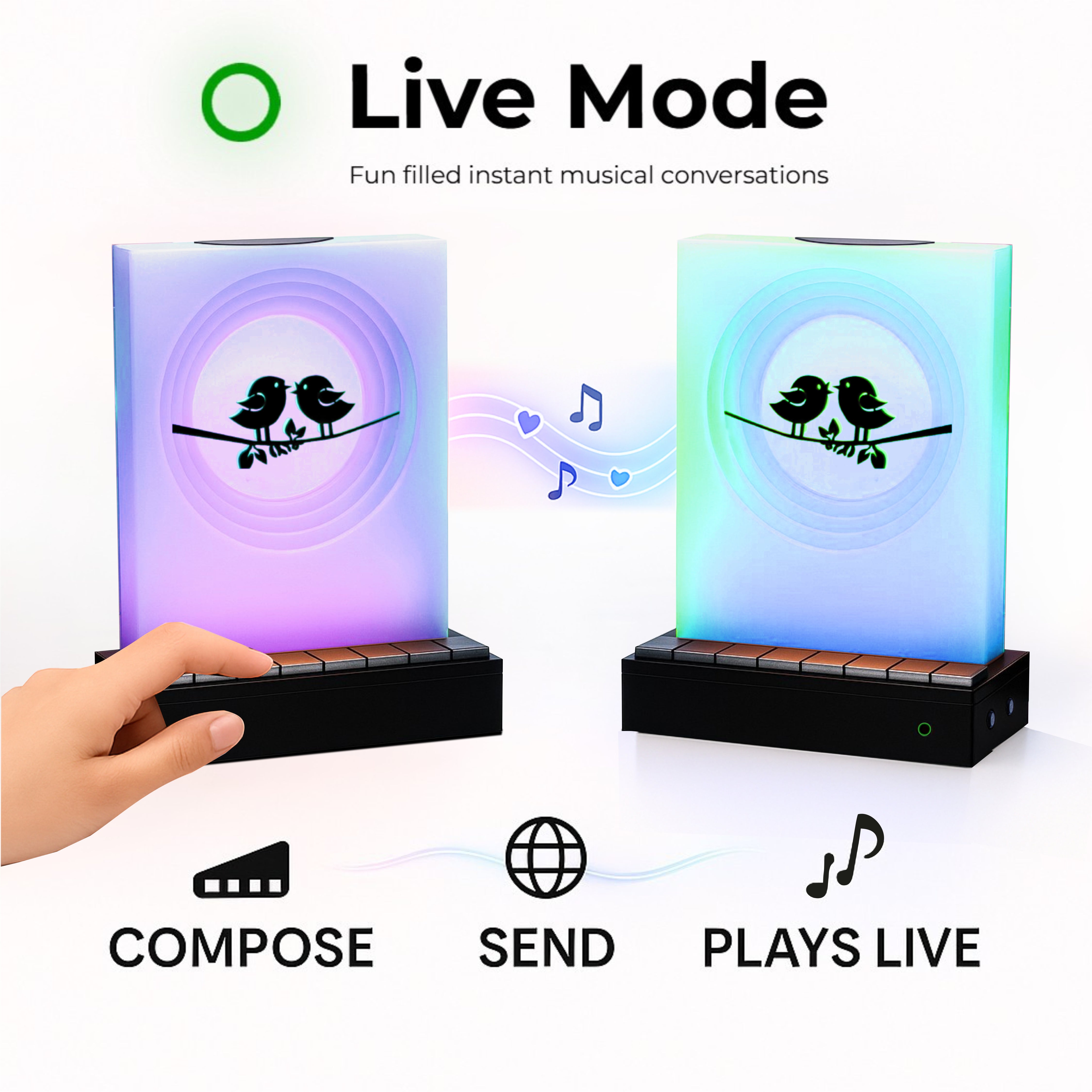 Telepathy Music - Stay Connected Music Lamps (2 Lamps)