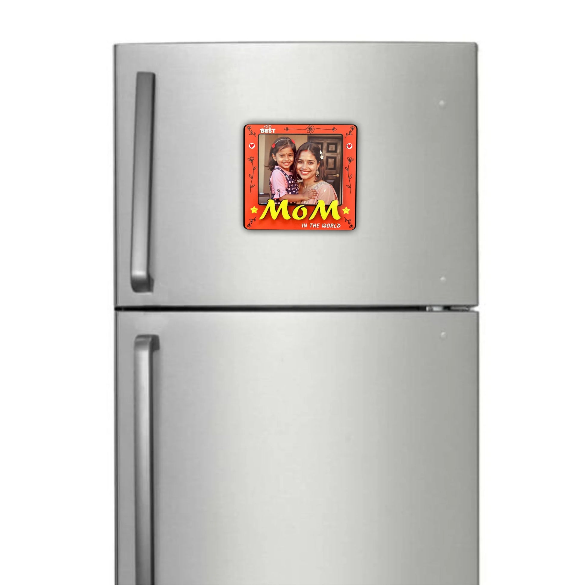 Make Her Smile Every Day – Custom Photo 4x3 Mother's Day Fridge Magnet | Personalized Gift for Mom