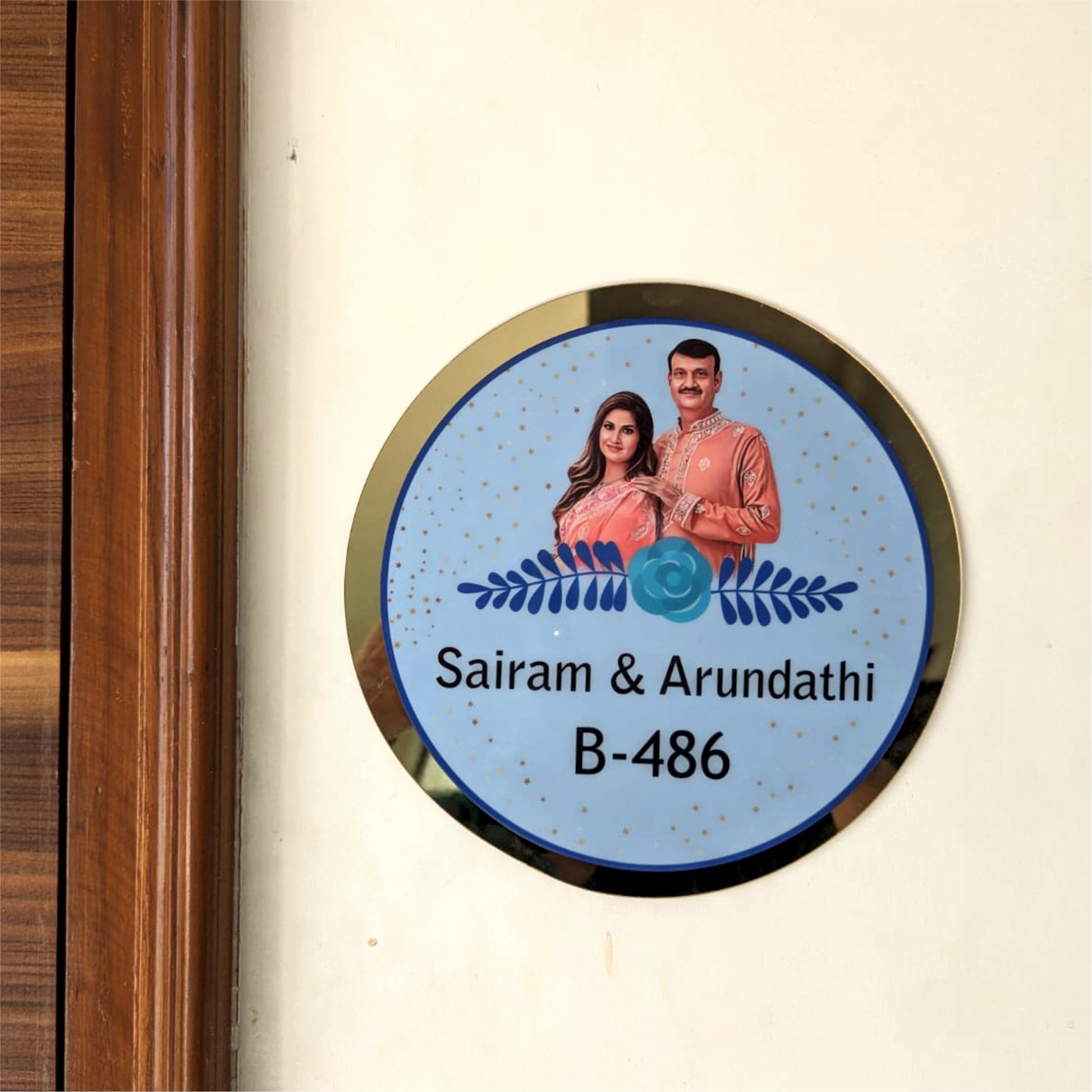 Colorful Welcome- Personalized Name Plate with Photo