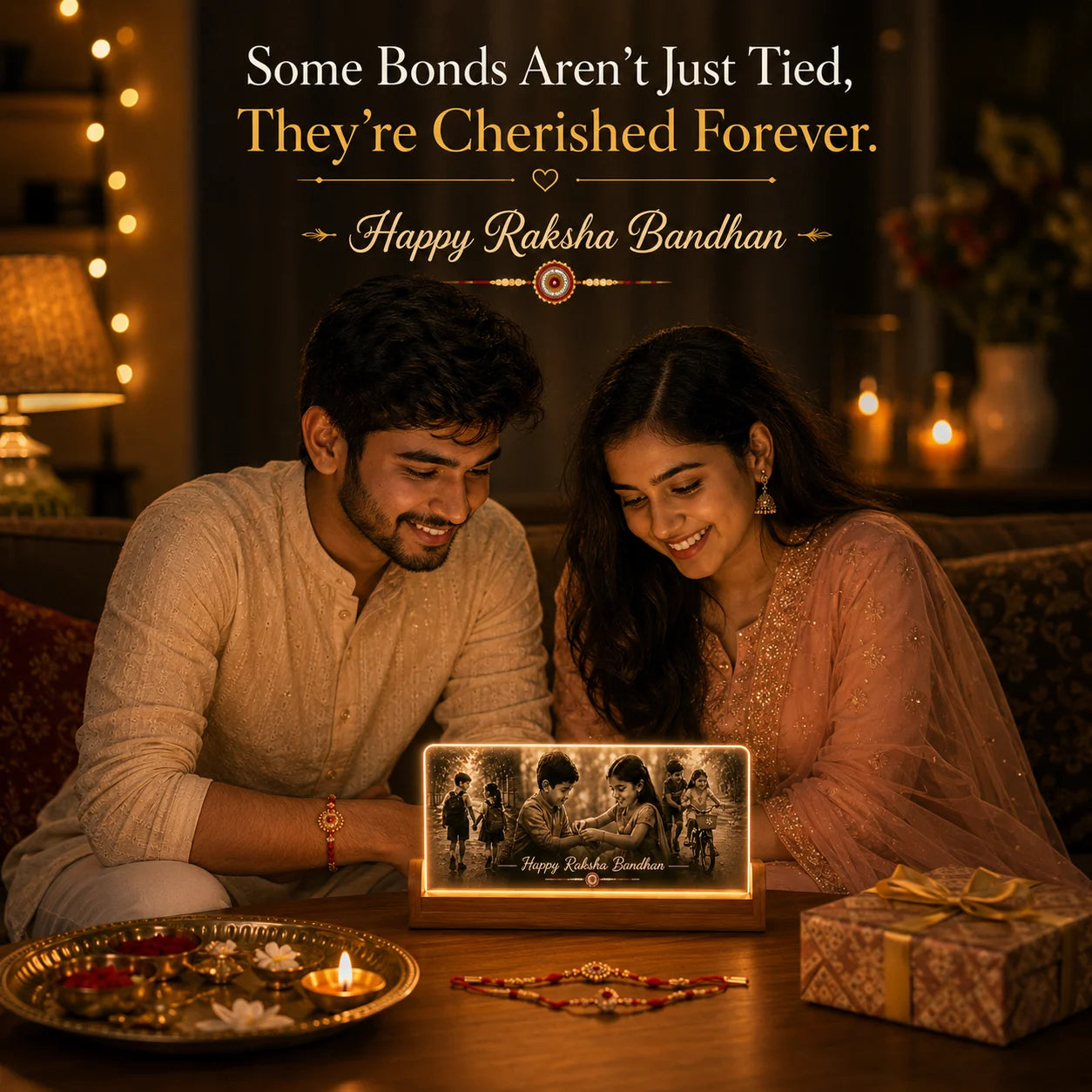 Always U A Personalized Rakhi Gift for the Brother Who Grew Up Beside You