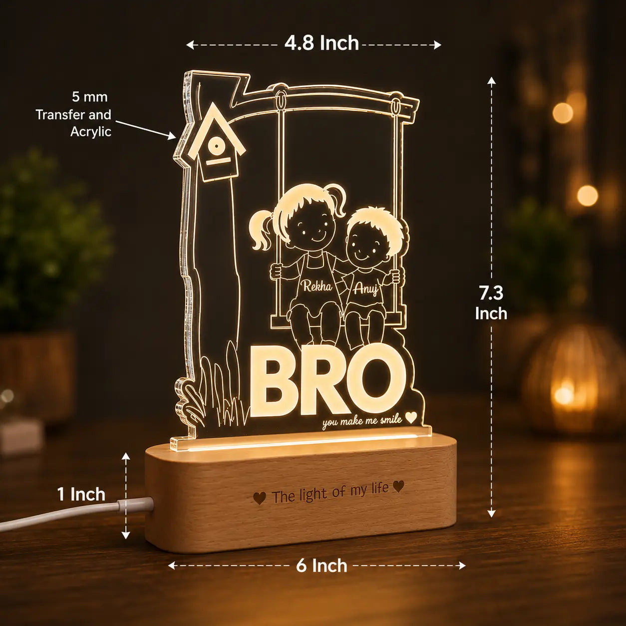 Raksha bandhan gift for brother - Bro Lamp