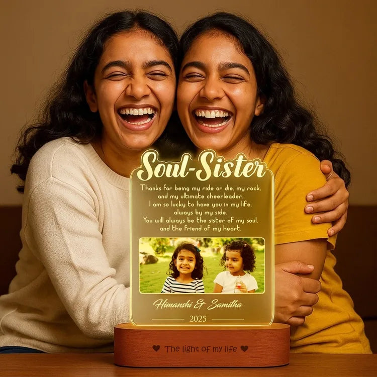 Soul sisters lamp - Gift for sister