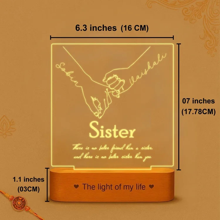 Sisterlove lamp - Birthday gift for sisters