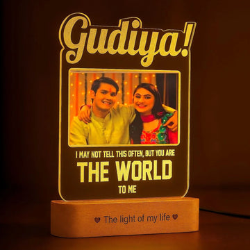 Gudiya: Personalized Sister's Photo Lamp