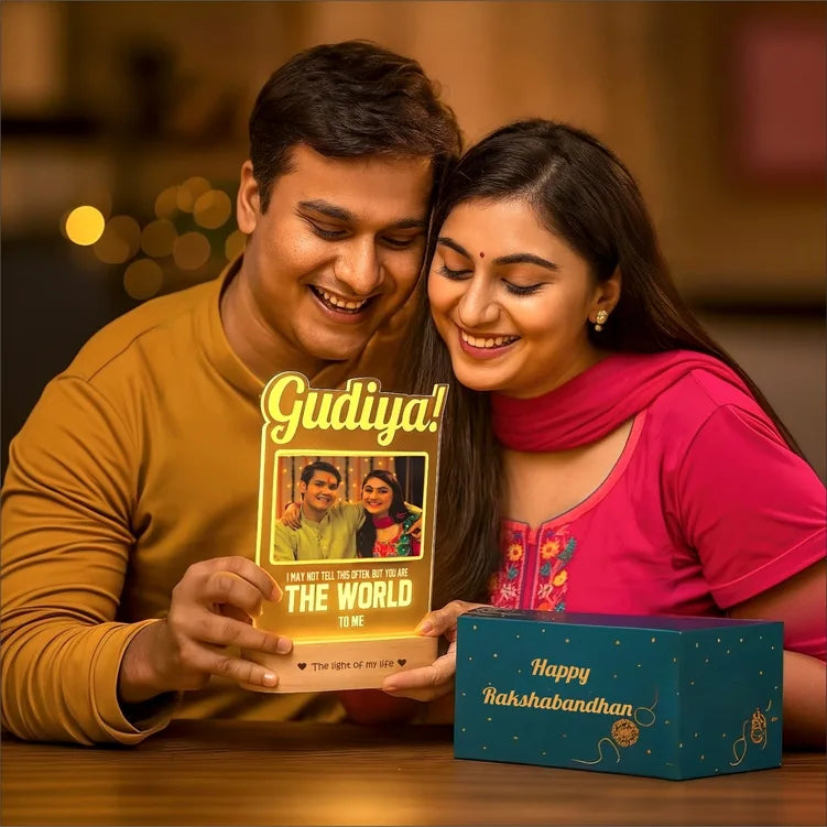 Gudiya: Personalized Sister's Photo Lamp