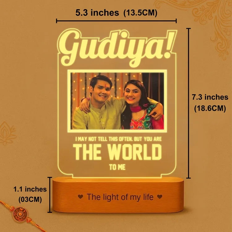 Gudiya: Personalized Sister's Photo Lamp