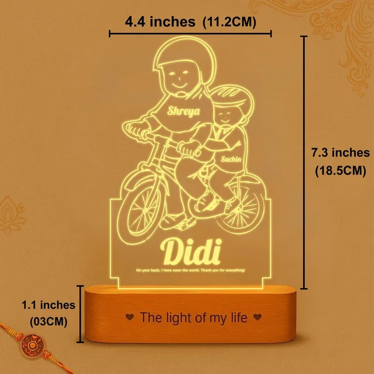 Cool Gift for Sister: Didi's Mentorship Tribute Engraved Lamp