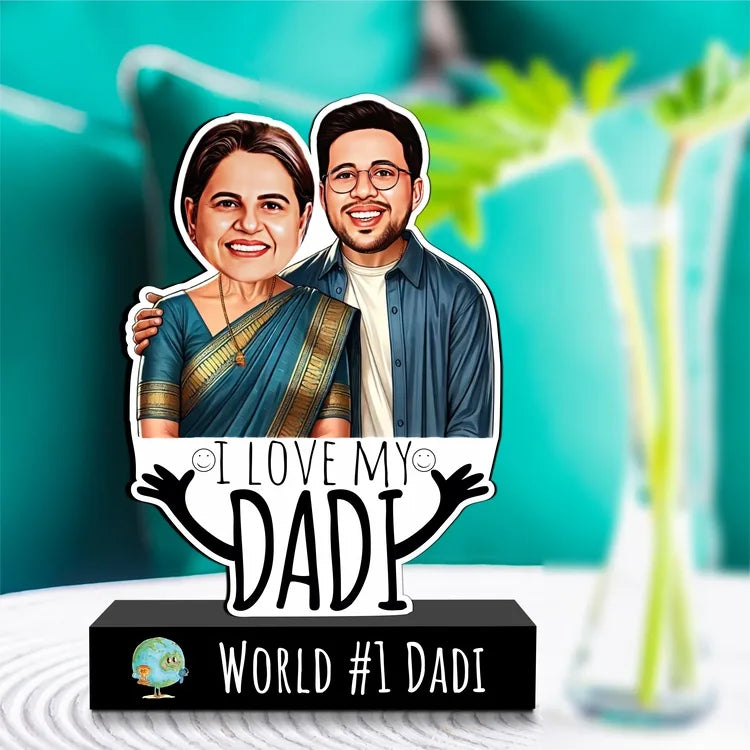 World’s #1 Dadi – Personalized Caricature Gift for Grandma