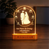 Marriage Gift for Couple – Personalized Saat Phere 7 Vows Name Lamp | Indian Wedding Gift