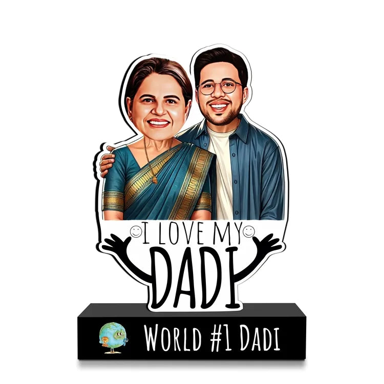 World’s #1 Dadi – Personalized Caricature Gift for Grandma