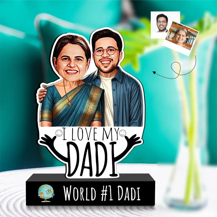 World’s #1 Dadi – Personalized Caricature Gift for Grandma