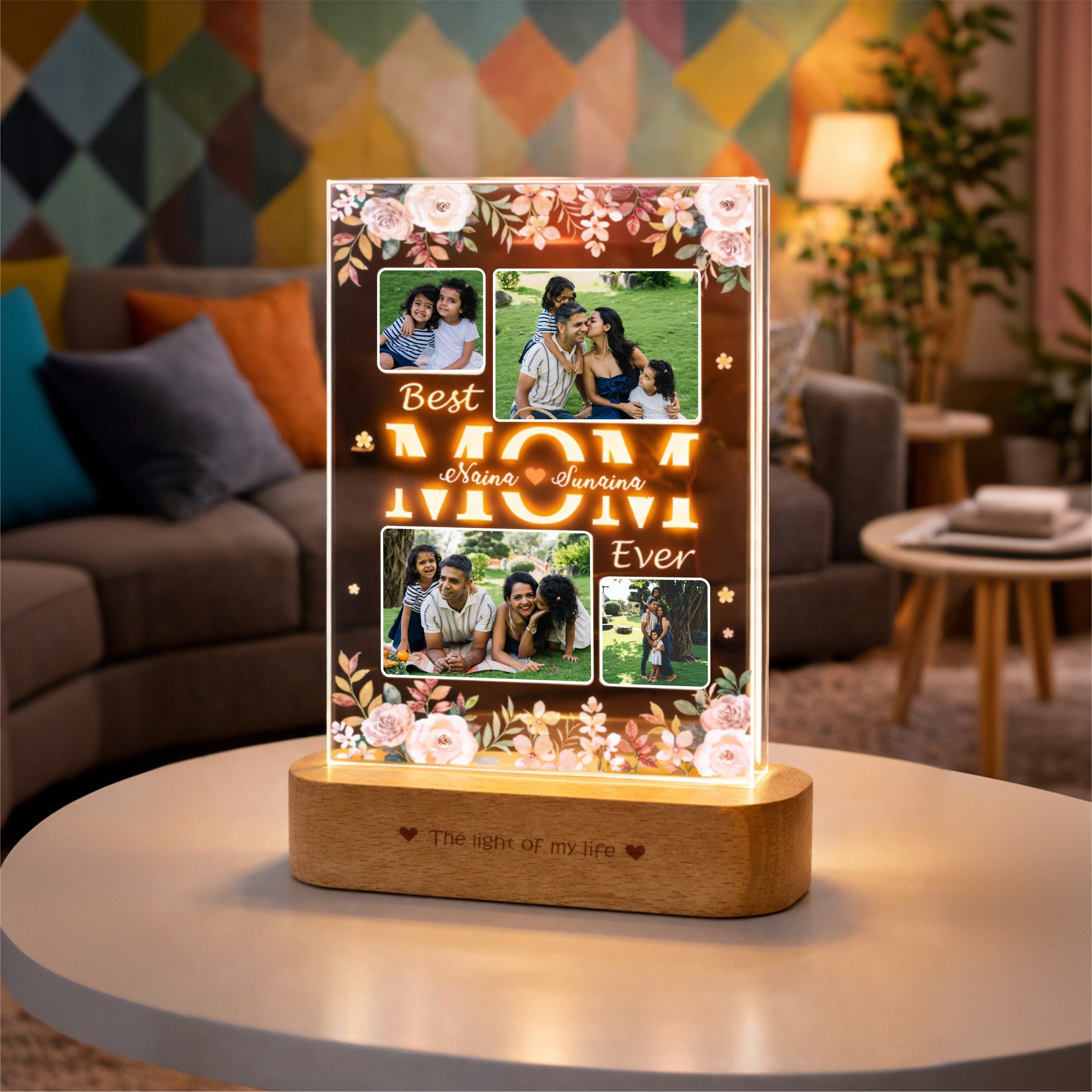 Personalized Photo Lamp for Mom – Family Memories in Light