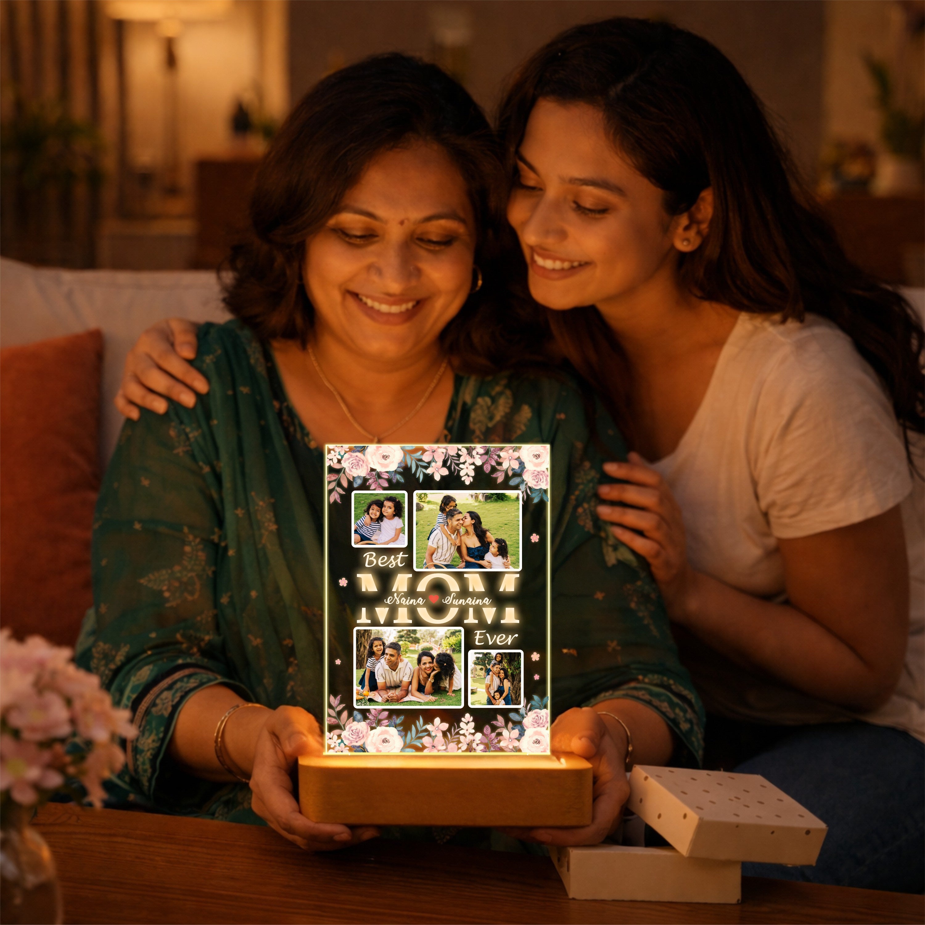 Personalized Photo Lamp for Mom – Family Memories in Light