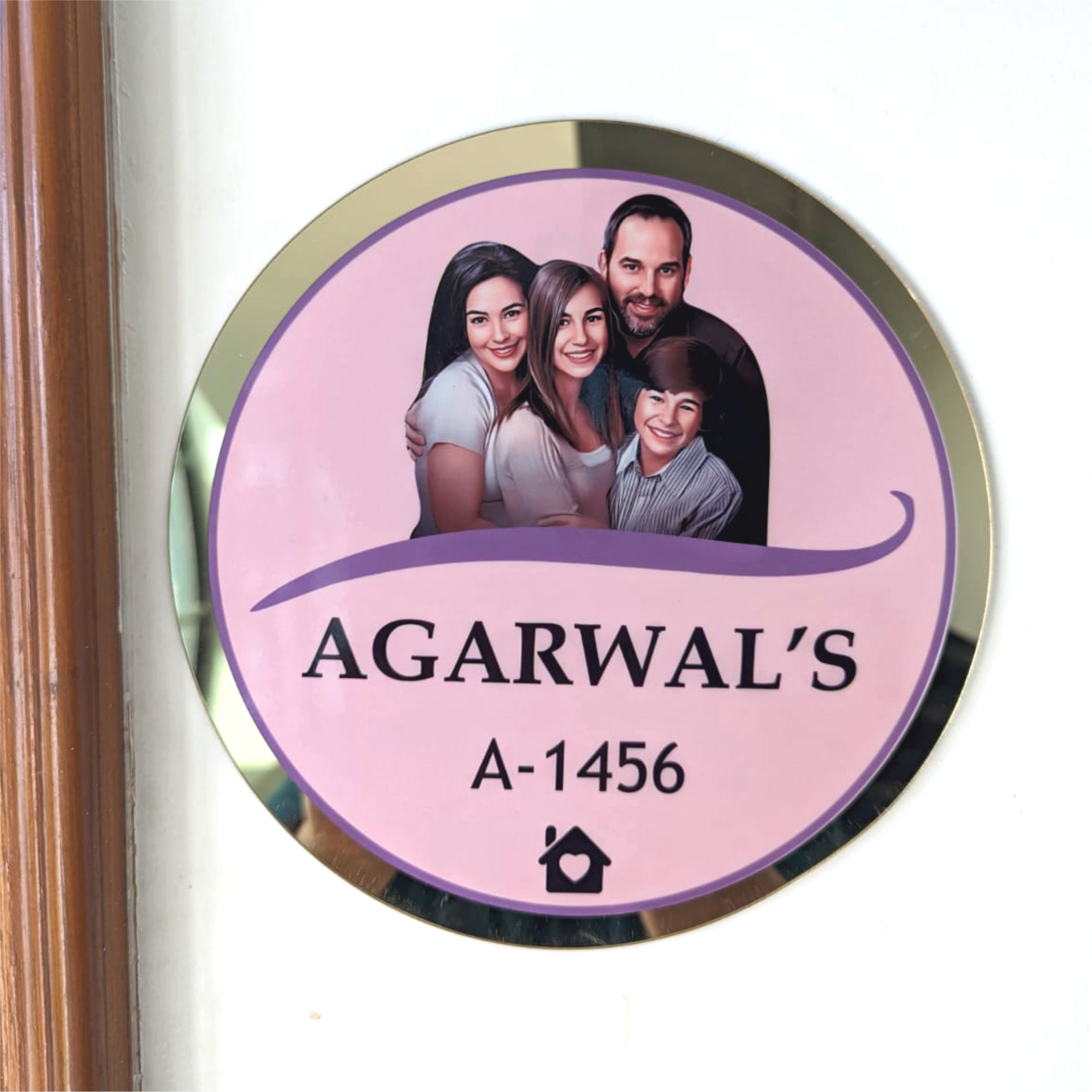 Colorful Welcome- Personalized Name Plate with Photo